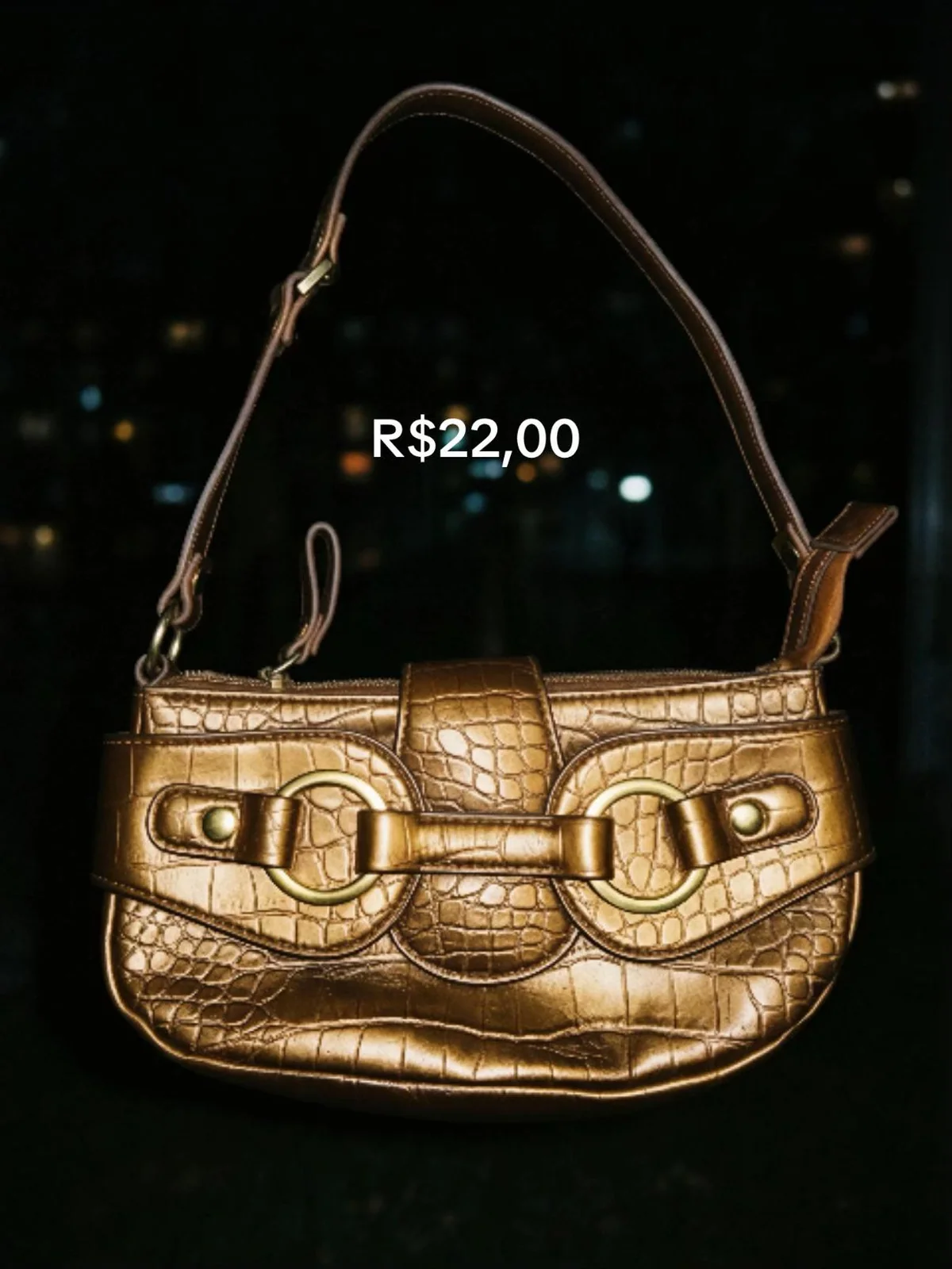 Bolsa Metalizada Dourada