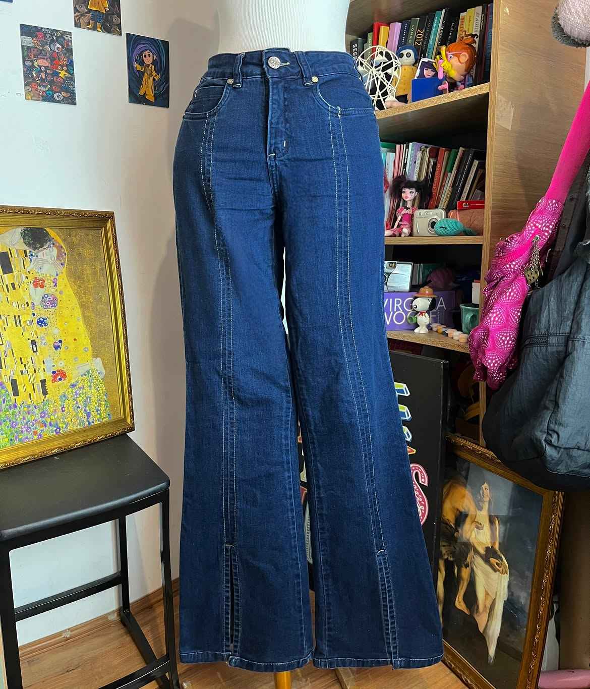 Calça Azul Social Larga Garimpo