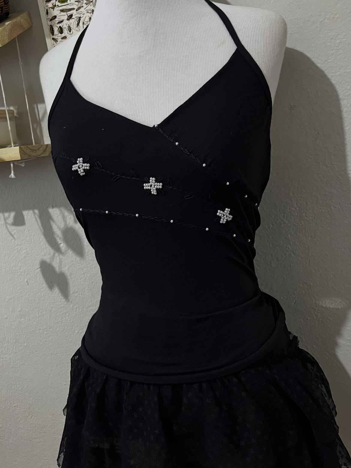 Vestido Preto Estrelas Garimpo