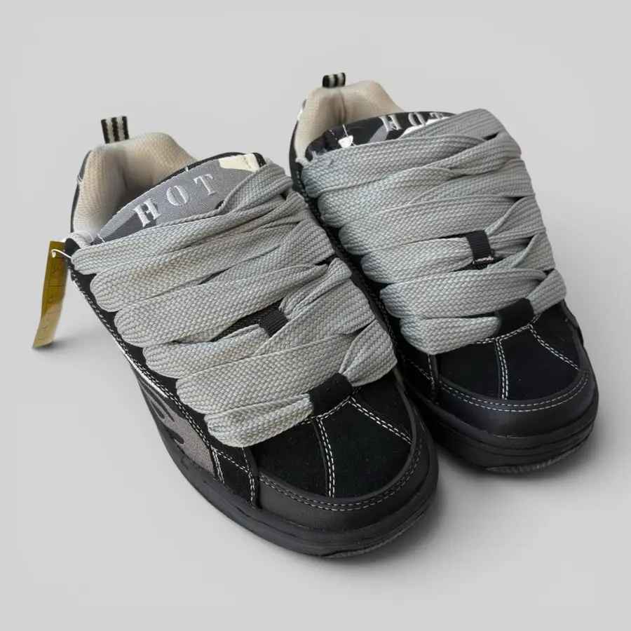 Tenis Chunky Skate Hot Camo Cinza Preto