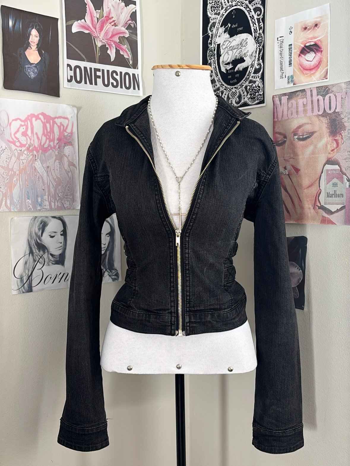 Jaqueta Jeans Manga Longa
